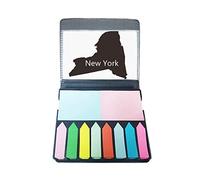 New York USA Map Silhouette Self Stick Note Color Page Marker Box