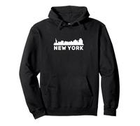 New York USA Skyline City Skyline Felpa con Cappuccio