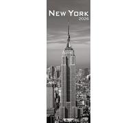 New York Vertical Kalender 2026: Beeindruckende Schwarz-Weiß-Aufnahmen in einem länglichen Kalender - passend zur New Yorker Skyline. Dekorativer Wand-Kalender.