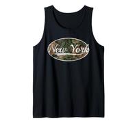 New York Vintage Camouflage Classic Throwback Theme Canotta