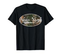 New York Vintage Camouflage Classic Throwback Theme Maglietta