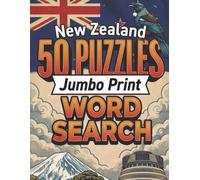 New Zealand Word Search: 50 Large Scale Puzzles: Extra Large font for Easy Reading and Brain Health