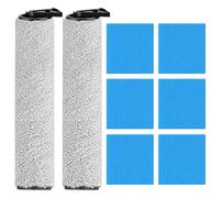 NEW400 Rullo spazzola e filtro in spugna per Eureka Intelligente Aspirapolvere Accessori per Eureka NEW400 Aspirapolvere Lavapavimenti Senza Fili, 2 rulli spazzole 6 filtri in spugna