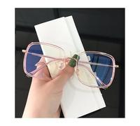 NEWADA Occhiali da Lettura Oversize, Occhiali Quadrati for Lettori di Computer con Blocco della Luce Blu, Grande Specchio Piatto antiriflesso (Color : Pink, Size : +1.50)