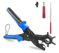 Newaner 2-4.5 mm pinza fustellatrice con 6 fori Intercambiabili rotondo, buchi cintura affilata girevole con leva, per perforate cinture, carte, cinturini per orologi, cartone, scarpe in pelle