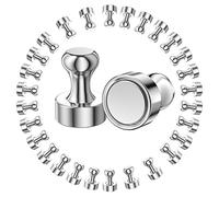 Newaner Magneti Neodimio Magnete Potente 28 Pezzi Magneti Piccoli 12 X 16mm Calamite per Lavagna Magnetica, Frigoriferi, Magneti a Cono, Magneti per Spartiti, Magnete Al Neodimio con Custodia
