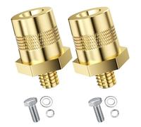 Newaner Morsetti Batteria Auto(4 Pcs), Morsetto Terminale Della per Auto con Filettatura Esterna, Morsettiere M8 Set Terminali in Ottone, Positivo Negativo Adattatori per Auto Al Litio