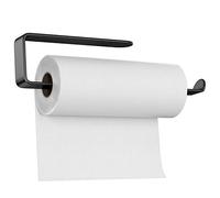 Newaner Porta Rotolo da Cucina da Parete, 295mm Adesivo o Perforante Porta Scottex da Appendere, Spazio in Alluminio Portarotoli da Cucina per Cucina, Bagno, Armadi, Verticale o Orizzontale, Nero