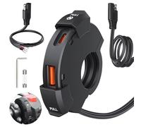 Newaner Presa Usb Moto Impermeabile a 2 Porte, Caricatore Usb Moto da Manubrio, Caricabatterie Motorcycle Charger Ricarica Rapida per 22-25 mm Manubrio