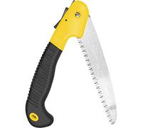 Newaner Sega da Potatura Pieghevole 180mm,Sega da Mano Pieghevole Impugnatura antiscivolo-Regolabile-Chiusura di sicurezza,Sega da potatura premium per giardinaggio,campeggio,potatura di rami(giallo)