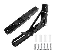 Newaner Staffe Per Mensole Pesant,Mensola Pieghevole, Staffe Pieghevoli Inox, Supporto Tavolo Staffe Carico Massimo 40 KG, Per Garage, Cucina, Camera Da Letto. (30cm,2 Pezzi)