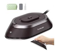 Newbealer Ferro da Stiro da Viaggio, Ferro da Viaggio Mini Portatile Leggera Compatto senza Vapore, Stirare i Vestiti, Tensione Universale 100-240V, Marrone