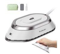 Newbealer Ferro da Stiro da Viaggio, Ferro da Viaggio Mini Portatile Leggera Compatto senza Vapore, Stirare i Vestiti, Tensione Universale 100-240V, Bianco