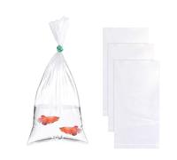 Newbested 100 sacchetti in plastica trasparente per pesci, a prova di perdite, con doppia chiusura a fondo, per conservare e trasportare pesci per la sanità industriale (15,2 x 30,5 cm, 2 mil)