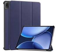 Newbillion Custodia compatibile con OnePlus Pad3/OnePlus Pad2 Pro 13,2 pollici Tablet 2025, custodia posteriore rigida sottile con supporto a tre ante con accensione e spegnimento automatico, blu