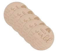 Newbor-n - Cartello di annuncio di nascita rotondo, 10 cm, in legno, per annuncio di nascita, per ospedale, baby shower
