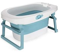 Newborn Essentials - Vasca da bagno pieghevole per bambini con piccolo sgabello, Vasca da viaggio portatile, ideale per neonati e bambini da 6 a 24 mesi