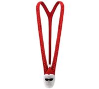 NewBull Intimo Sexy per Uomo Velluto Rosso Natale Mankini Classico Borat Costume Fionda a V Profondo Babbo Natale Cosplay Lingerie Maschile Costume da Bagno da Spiaggia