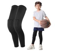 Newbyinn Gambaletti Protettivi per Bambini, Paratibia e Paraginocchio per Calcio Basket Pallavolo, Calzini Sportivi con Protezione per Bambini e Ragazzi, Unisex