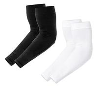 Newbyinn Manicotti Braccia Anti UV Manicotto Braccio, Manicotti Pallavolo Ideali per Ciclismo Calcio Padel Beach Volley, Compressione Maniche per Braccia Copri Tatuaggi per Uomo Donna, 2 Paia Taglia L