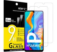 NEW'C 2 Pezzi, Vetro Temperato per Huawei P30 Lite, P30 Lite XL, Pellicola Prottetiva Anti Graffio, Anti-Impronte, Senza Bolle, Durezza 9H, 0,33mm Ultra Trasparente, Ultra Resistente