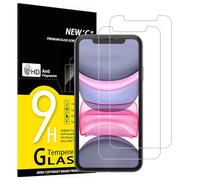 NEW'C 2 Pezzi, Vetro Temperato per iPhone 11 e iPhone XR (6,1 Pollici), Pellicola Prottetiva Anti Graffio, Anti-Impronte, Senza Bolle, Durezza 9H, 0,33mm Ultra Trasparente, Ultra Resistente