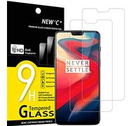 NEW'C 2 Pezzi, Vetro Temperato per OnePlus 6, Pellicola Prottetiva Anti Graffio, Anti-Impronte, Senza Bolle, Durezza 9H, 0,33mm Ultra Trasparente, Ultra Resistente
