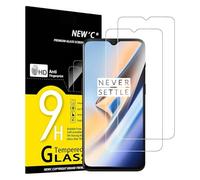 NEW'C 2 Pezzi, Vetro Temperato per OnePlus 6T, OnePlus 7, Pellicola Prottetiva Anti Graffio, Anti-Impronte, Senza Bolle, Durezza 9H, 0,33mm Ultra Trasparente, Ultra Resistente
