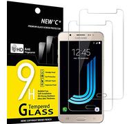 NEW'C 2 Pezzi, Vetro Temperato per Samsung Galaxy J5 2016 (SM-J510), Pellicola Prottetiva Anti Graffio, Anti-Impronte, Senza Bolle, Durezza 9H, 0,33mm Ultra Trasparente, Ultra Resistente
