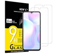 NEW'C 2 Pezzi, Vetro Temperato per Xiaomi Redmi 9A, Xiaomi Redmi 9C, anti graffi, senza bolle d'aria (0,33 mm HD ultra trasparente), durezza 9H Glass