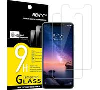 NEW'C 2 Pezzi, Vetro Temperato per Xiaomi Redmi Note 6 PRO, Pellicola Prottetiva Anti Graffio, Anti-Impronte, Senza Bolle, Durezza 9H, 0,33mm Ultra Trasparente, Ultra Resistente
