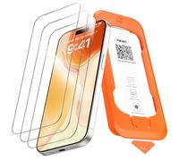 NEW'C 3 Pezzi, Pellicola Protettiva Schermo Intero per iPhone 15 Pro 6,1 pollici [Installazione Automatica], Vetro Temperato - Ultra Resistente - Adatta alla Custodia