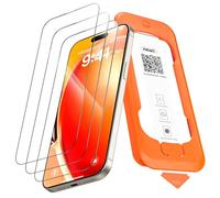 NEW'C 3 Pezzi, Pellicola Protettiva Schermo Intero per iPhone 15 Pro Max 6,7 pollici [Installazione Automatica], Vetro Temperato - Ultra Resistente - Adatta alla Custodia