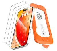 NEW'C 3 Pezzi, Pellicola Protettiva Schermo Intero per iPhone 17, 17 Pro, iPhone 16 Pro 6,3 pollici [Installazione Automatica], Vetro Temperato - Ultra Resistente - Adatta alla Custodia