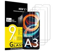 NEW'C 3 Pezzi, Pellicola Prottetiva per Xiaomi Redmi A3, Pellicola Prottetiva Anti Graffio, Anti-Impronte, Senza Bolle, Durezza 9H, 0,33mm Ultra Trasparente, Ultra Resistente