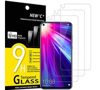 NEW'C 3 Pezzi, Vetro Temperato per Honor View 20, Huawei Nova 4, Pellicola Prottetiva Anti Graffio, Anti-Impronte, Senza Bolle, Durezza 9H, 0,33mm Ultra Trasparente, Ultra Resistente
