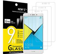 NEW'C 3 Pezzi, Vetro Temperato per Huawei Honor 6X, Pellicola Prottetiva Anti Graffio, Anti-Impronte, Senza Bolle, Durezza 9H, 0,33mm Ultra Trasparente, Ultra Resistente