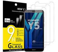 NEW'C 3 Pezzi, Vetro Temperato per Huawei Y5 2018, Honor 7S, Pellicola Prottetiva Anti Graffio, Anti-Impronte, Senza Bolle, Durezza 9H, 0,33mm Ultra Trasparente, Ultra Resistente