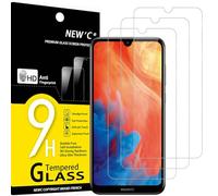 NEW'C 3 Pezzi, Vetro Temperato per Huawei Y7 2019, Huawei Y7 PRO 2019, Huawei Y7 Prime 2019, Pellicola Prottetiva, Durezza 9H, 0,33mm Ultra Trasparente, Ultra Resistente