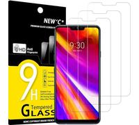 NEW'C 3 Pezzi, Vetro Temperato per LG G7 ThinQ, Pellicola Prottetiva Anti Graffio, Anti-Impronte, Senza Bolle, Durezza 9H, 0,33mm Ultra Trasparente, Ultra Resistente