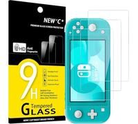 NEW'C 3 Pezzi, Vetro Temperato per Nintendo Switch lite, Pellicola Prottetiva Anti Graffio, Anti-Impronte, Senza Bolle, Durezza 9H, 0,33mm Ultra Trasparente, Ultra Resistente