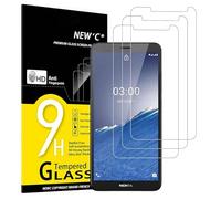 NEW'C 3 Pezzi, Vetro Temperato per Nokia C3, Pellicola Prottetiva, Senza Bolle, Durezza 9H, 0,33mm Ultra Trasparente, Ultra Resistente.