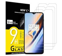 NEW'C 3 Pezzi, Vetro Temperato per One Plus 6T, Pellicola Prottetiva Anti Graffio, Anti-Impronte, Senza Bolle, Durezza 9H, 0,33mm Ultra Trasparente, Ultra Resistente