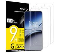 NEW'C 3 Pezzi, Vetro Temperato per OnePlus Nord 4, Pellicola Prottetiva Anti Graffio, Anti-Impronte, Senza Bolle, Durezza 9H, 0,33mm Ultra Trasparente, Ultra Resistente