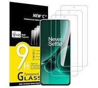 NEW'C 3 Pezzi, Vetro Temperato per OnePlus Nord CE 3 5G, Pellicola Prottetiva Anti Graffio, Anti-Impronte, Senza Bolle, Durezza 9H, 0,33mm Ultra Trasparente, Ultra Resistente