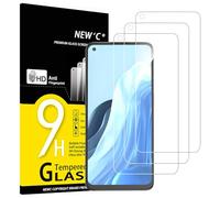 NEW'C 3 Pezzi, Vetro Temperato per Oppo Reno 7, Pellicola Prottetiva Anti Graffio, Anti-Impronte, Senza Bolle, Durezza 9H, 0,33mm Ultra Trasparente, Ultra Resistente