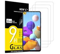 NEW'C 3 Pezzi, Vetro Temperato per Samsung Galaxy A21s, Pellicola Prottetiva Anti Graffio, Anti-Impronte, Senza Bolle, Durezza 9H, 0,33mm Ultra Trasparente, Ultra Resistente