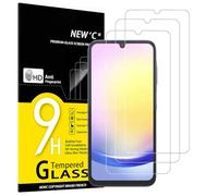 NEW'C 3 Pezzi, Vetro Temperato per Samsung Galaxy A25 5G, M34 5G, Pellicola Prottetiva, Senza Bolle, Durezza 9H, 0,33mm Ultra Trasparente, Ultra Resistente