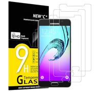 NEW'C 3 Pezzi, Vetro Temperato per Samsung Galaxy A5 2016 (SM-A510), Pellicola Prottetiva Anti Graffio, Anti-Impronte, Senza Bolle, Durezza 9H, 0,33mm Ultra Trasparente, Ultra Resistente