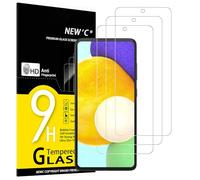 NEW'C 3 Pezzi, Vetro Temperato per Samsung Galaxy A52, A52 5G, A52S 5G, anti graffi, senza bolle d'aria, ultra resistenti (0,33 mm HD ultra trasparente), durezza 9H Glass
